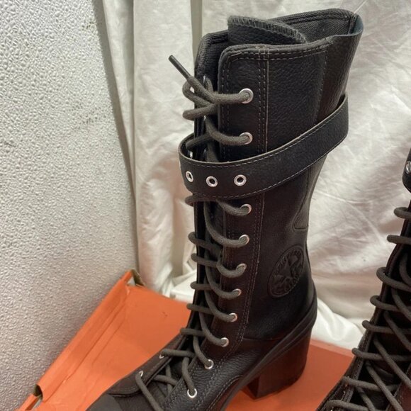 Converse Chuck 70 De Luxe Heel Leather Boot US W7 Black - Picture 7 of 11